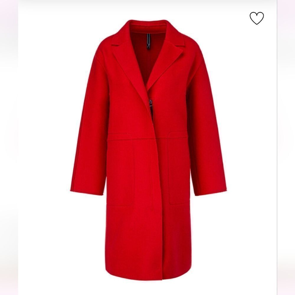 NWT Marc Cain Wool Trench Coat Jacket - Picture 2 of 8